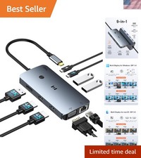Elegant Aluminum USB C Hub for Dual Display Setup - Fast & Reliable Performance picture