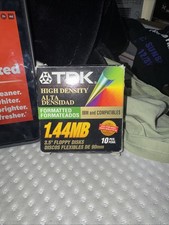 TDK High Density 1.44 MB 3.5 Floppy Disks - Formatted for IBM - 10 TOTAL  - OPEN picture
