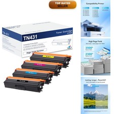 MOLIMER TN431 Toner Cartridge 4-Pack, Replacement Brother TN431BK TN431C TN431M picture