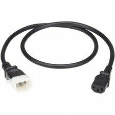 Tripplite P005E036 3ft C13 to P-Lock C14 Power Cords 6 Pack Black picture