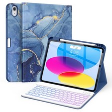 Soke for iPad (A16) 11th/10th Generation Case with Keyboard(2025/2022)-7 Colo... picture