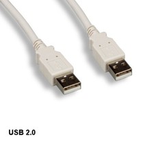 LOT 10pcs Beige 3' USB 2.0 Type A Cable Male 28AWG 480Mbps Sync Charge Data picture