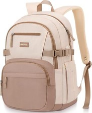 Backpack for School Girls, Cute High Backpacks 15.6 inch, Beige Khaki  picture