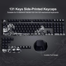 XVX 131 Keys Cherry Profile PBT Keycaps Coral Sea Side Print Mechanical Keyboard picture