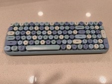 MOFii Candy BT Bluetooth Wireless Keyboard Retro Round Keys Blue Mac Windows picture
