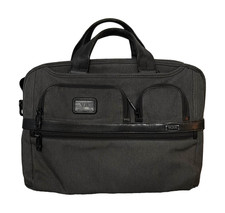 TUMI Alpha 2 T-PASS Earl Grey Nylon Expandable Laptop Briefcase. Used picture