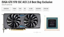 EVGA GTX 970 SSC ACX 2.0 4GB GDDR5 Graphics Card✅DP HDMI 2x DVI✅04G-P4-3979-KB picture