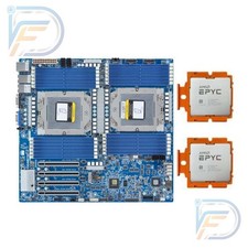 2×AMD EPYC 9334 QS 32C SP5 + Gigabyte MZ73-LM1 Server Board DDR5 PCIe5 Combo picture