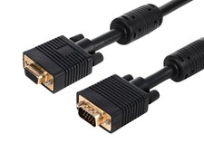 Monoprice Super VGA (SVGA) M/F Monitor Cable with Ferrite Cores, Gold Plated, picture