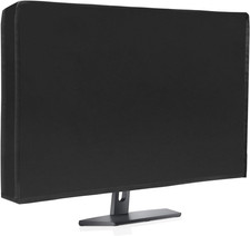 Waterproof Computer Monitor Dust Cover,  Black Full Body Cover for Computer Scre picture