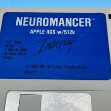 1989 NEUROMANCER APPLE IIGS “Holy grail” floppy disk RARE Untested picture