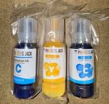 3 Printers Jack Anti-UV Sublimation Ink Epson EcoTank Printers 100ml BLUE YELLOW picture
