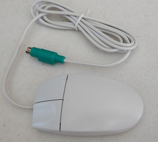 Vintage LOGITECH M/N: M-S34 WHITE PS/2, ROLLERBALL 2 Buttons New Out of Box m-1 picture