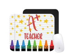 A+ Teacher Mouse Pad | School Quote Desk Mat | Custom Classroom Gift picture