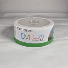 Memorex DVD-RW (25 Pack) 4X / 4.7GB / 120 Min Rewritable Blank CD Discs New picture