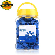Cable Matters 100-Pack Cat6 Cat5e RJ45 Strain Relief Boot Blue Genuine Set picture