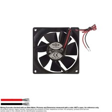Fan Axial Muffin Cooling DC 12V  80mm 80x80x25 Top Motor DF1208SH picture