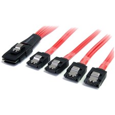 StarTech 1m Serial Attached SCSI SAS Cable - SFF-8087 to 4x Latching SATA picture