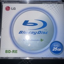 Two (2) ~ LG Blank Rewritable BD-RE 1X2 Blu-ray Discs 25GB With Jewel Case picture