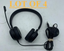 LOT OF 4 Dell by Jabra HSC016 USB Stereo Headset w/ Passive Noise Cancellation picture