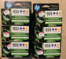 (Lot of 6 Total) Genuine Hp 933 Ink Cartridges Exp March 2024-New Sealed picture