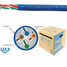 ICC ICCABR6EBL 1000ft Cat6e UTP Network Cable Blue picture