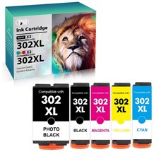 5x Compatible With 302XL Ink Cartridges ForEpson Expression XP-6000 XP-6100 picture