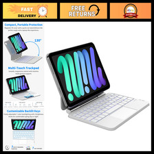 iPad Mini 7/6 Keyboard Case - Wireless Magic-Style, 7-Color Backlit, Smart Track picture