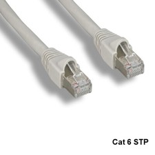 KNTK Gray 7ft Cat6 STP Cable Shielded 24AWG 550MHz Router Networking RJ45 picture