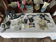 LOT OF MISC COMPUTER   / PHONE   /  TV   CABLES WIRES SPEAKERS CHARGERS picture