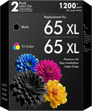 65XL 65 Ink Cartridges Black/Color Combo Pack Replaced for HP Ink 65 5055 picture