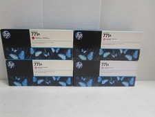 HP 771A DESIGNJET PHOTO PRINTER INK CARTRIDGE B6Y19A B6Y16A Expired LOT OF 4 NEW picture