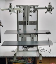 WELL BUILT - ErgoTech 700 One-Touch Electric Sit/Stand Desk & Dual Monitor Stand picture