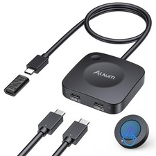 Alxum 20Gbps USB C Switch 2 Computers For USB-C/Thunderbolt 4 Monitor/Dock picture