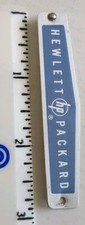 Vintage HP Hewlett Packard Metal Emblem Name Plate Logo picture
