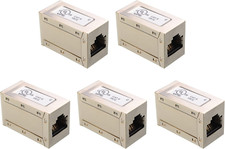 Cable Matters - Acoplador Ethernet Cat 6A blindado de 10 Gbps, paquete de 5 picture