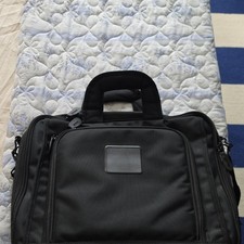 Black Nylon Rolling Laptop Trolley Case, Padded, Wheels, Retractable Handle picture