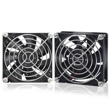80mm 12V DC Fans Moisture-Proof Fan 2 Packs 3500 RPM High Speed 2 Wires 3-Pi... picture