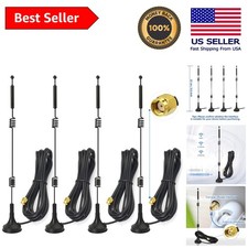 Professional 4-Pack RP-SMA Male Dual Band WiFi Antennas with Magnetic Base picture