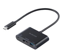 ELECOM USB-C Hub Docking Station 3-in-1 PD100W USB-A 7.5W Power Supply picture