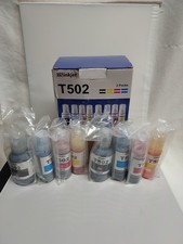 8 pack T502 Ink Refill Bottles For Epson 502 EcoTank, Supertank Printers picture