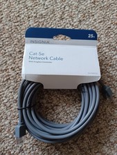 25FT INSIGNIA CAT 5E NETWORK CABLE. GRAY COLOR. NEW IN BOX picture