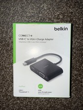 Belkin USB-C to VGA Adapter monitor TV + 60w Charge Thunderbolt picture