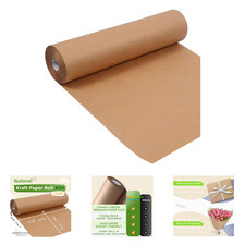 17.8 Inch by 1800 Inch Brown Kraft Paper Roll for Packing Gift Wrapping Art picture