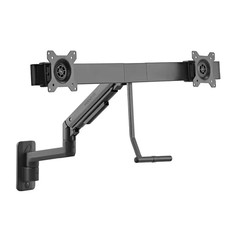 Dual Monitor Wall Mount with Gas Spring Arm and Crossbar for 17 In. to 32 In. Mo picture