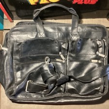 Black Leather Briefcase Laptop Messenger Bag Business Office Travel 16 inch picture