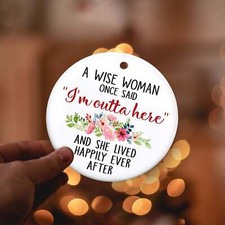 Retirement Gifts Christmas Ornaments, Coworker Leaving, Appreciation Gifts for W picture