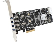 Startech PEXUSB3S42V 4 Port PCI Express PCIE USB 3.0 Card Adapter *No bracket* picture