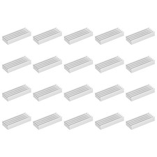 30x11x5mm Aluminum Heatsink Electronics Cooler for MOS IC Chip Silver 20 Pcs picture