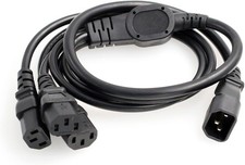 0.3M/1FT IEC 320 C14 Male to 3X C13 Female Y Splitter Adapter 10A 250V picture